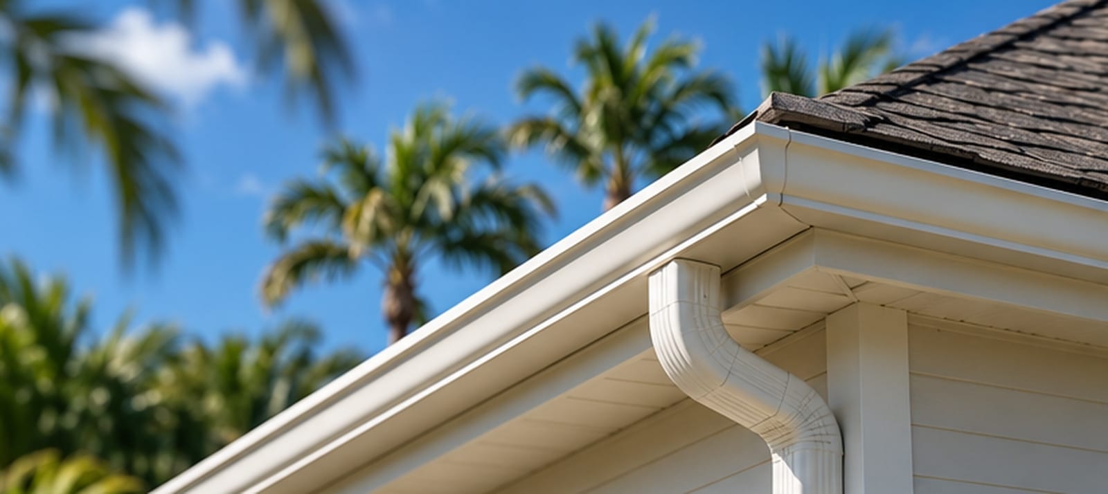 Cleared gutters on a home