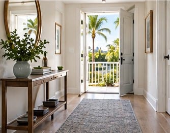 An empty entryway ready for new occupants